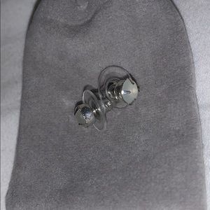 White stud earrings !!